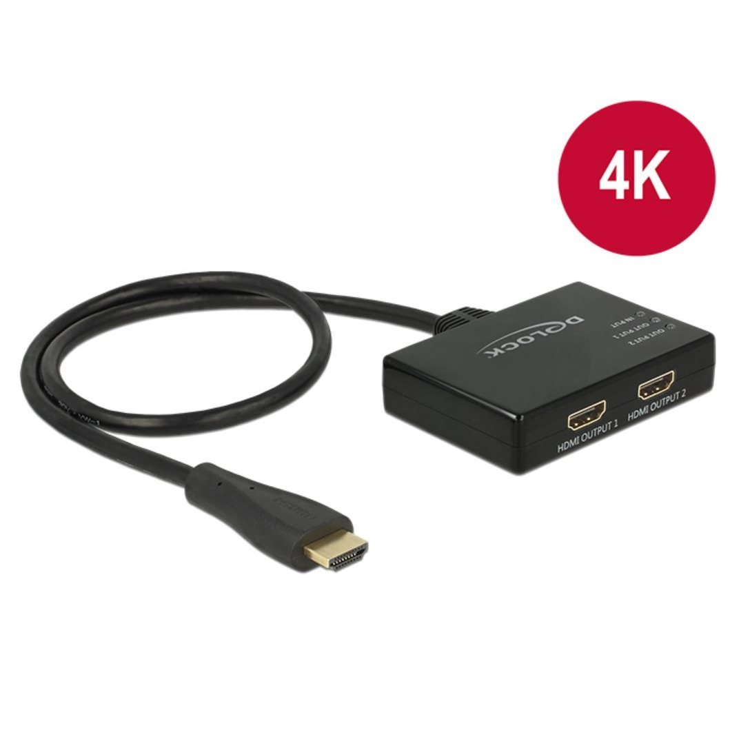   Vido splitter   Splitter HDMI 1 In 2 Out 4K compact cab 60cm int. 87700
