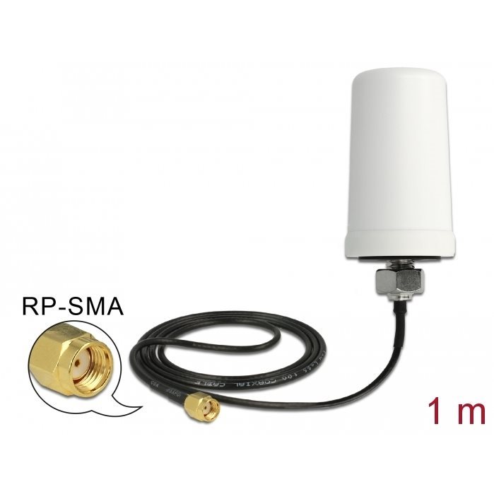   Antennes WiFi   Antenne Wifi ac RP-SMA mle 3dBi omni cble 1m 88985